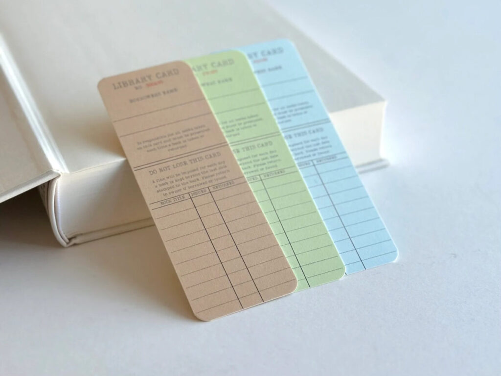 library card bookmarks
