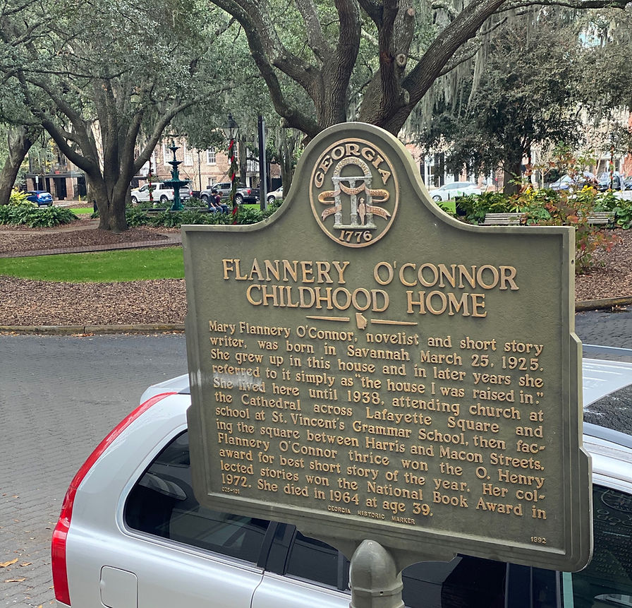Flannery O'Connor Childhood Home Museum Savannah GA literary sites book lovers