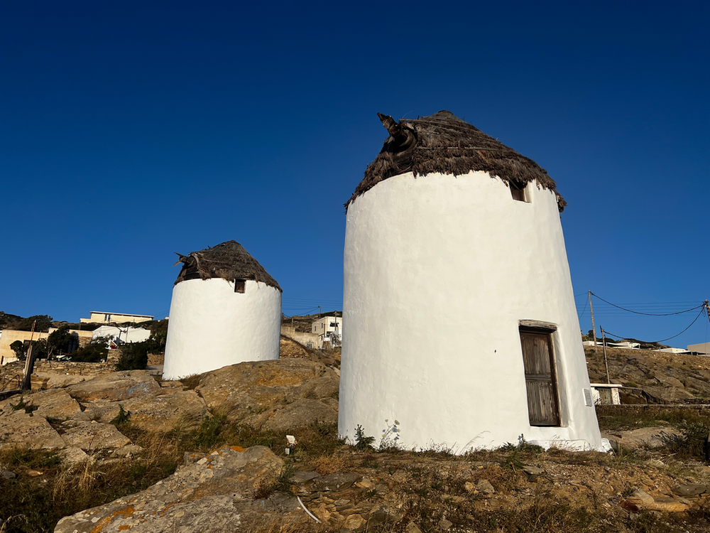 Famous windmills of Ios, Greece homer's tomb ios island greece homer's odyssey death of homer ios windmills