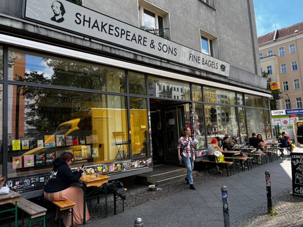 shakespeare and sons berlin bookstores bagel shop