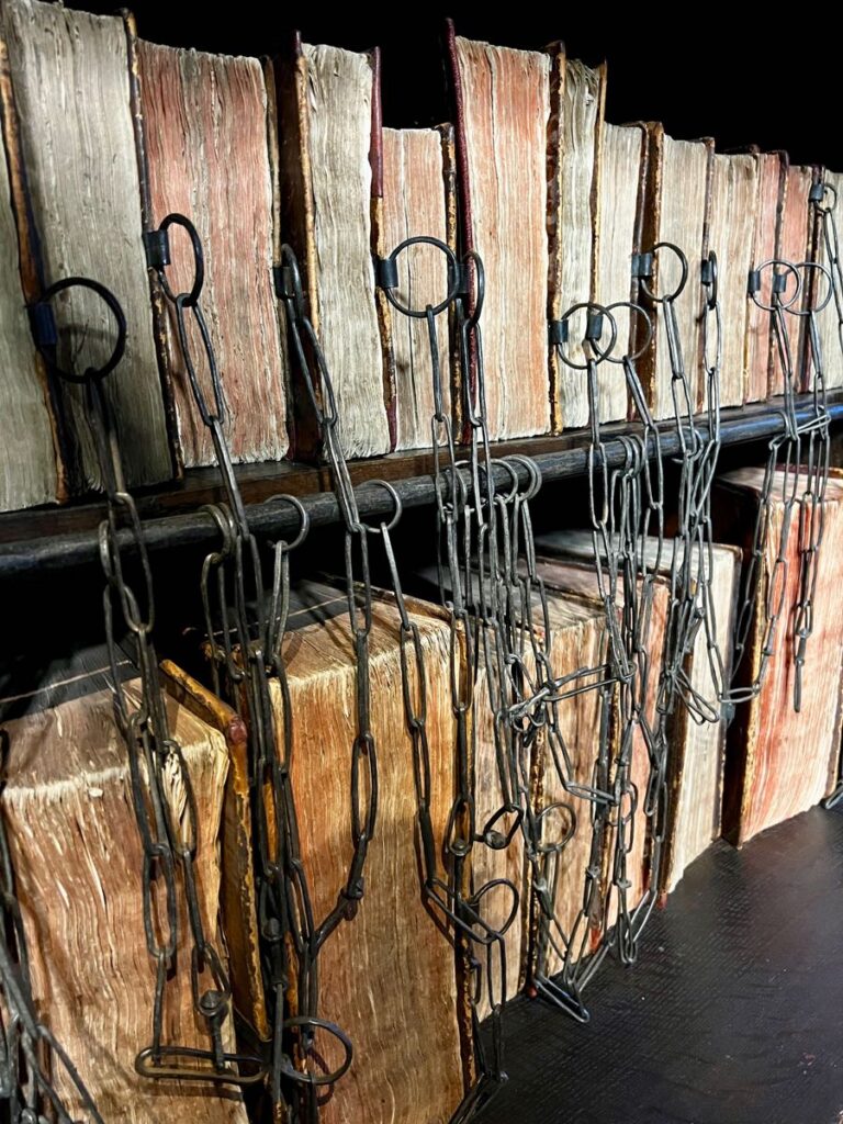 library of chained books harry potter inspirationchetham's library harry potterchetham's library tours manchester