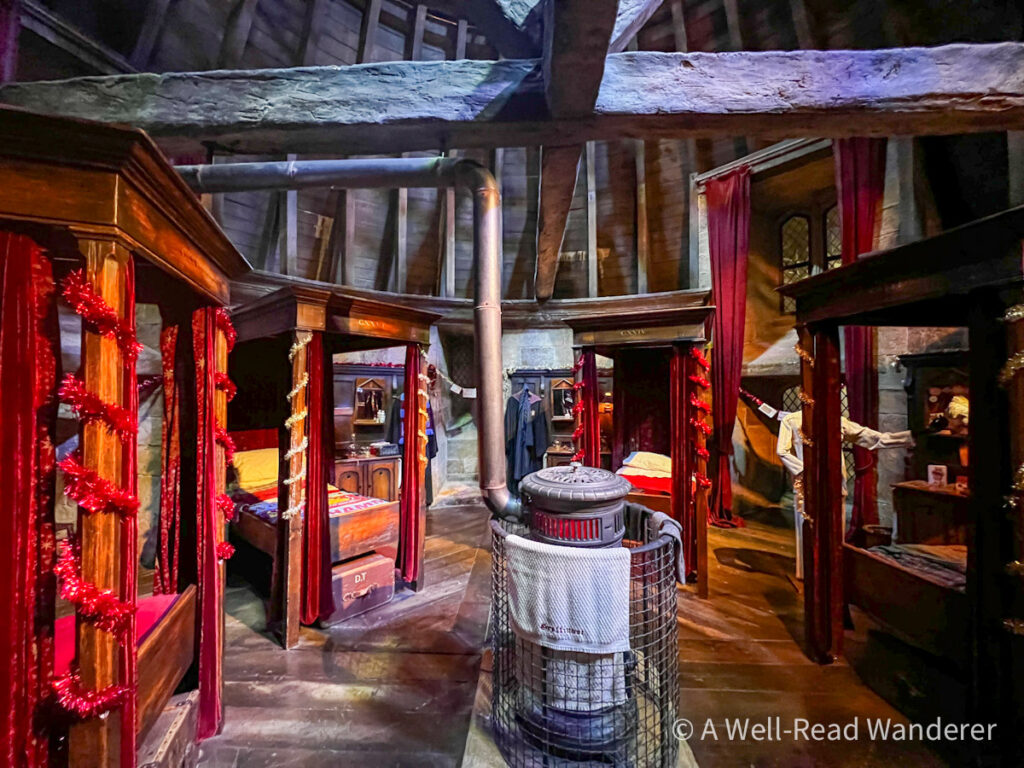 gryffindor dormitory in the harry potter studio tour in london
