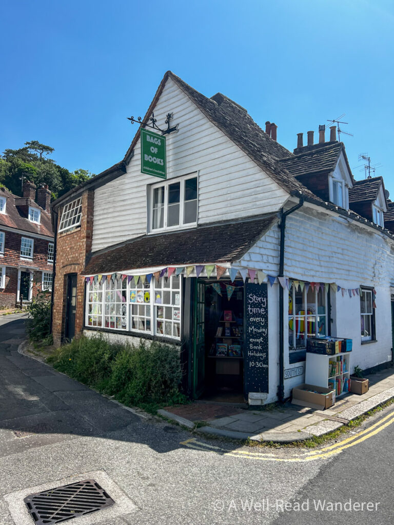 exterior of bags of books bookstore in lewes uk