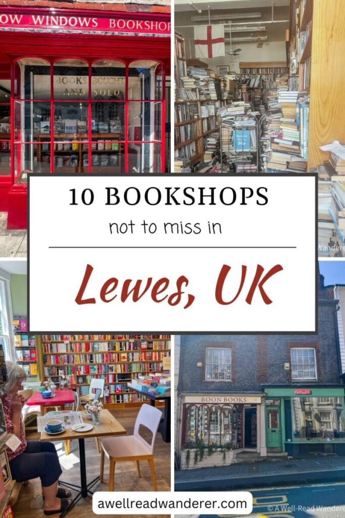 lewes bookshops pin for pinterest