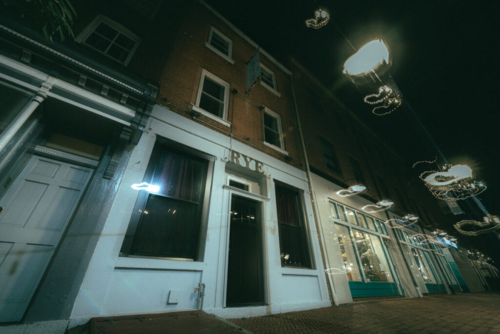 rye tavern haunted in baltimore exterior shot from sidewalk level