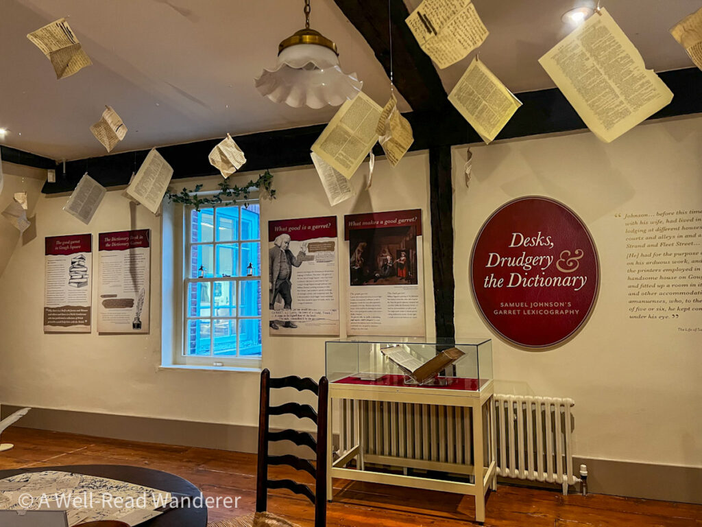 garret of dr johnson's london house where he made the english dictionary