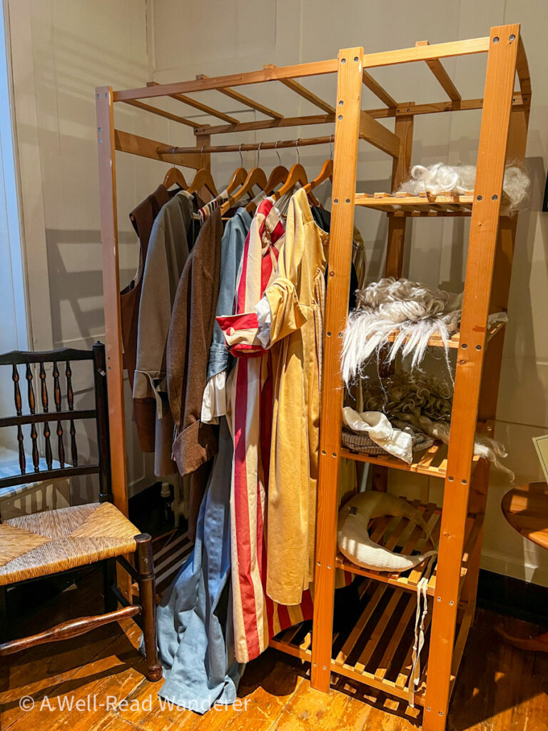 period costumes on a hanging rack